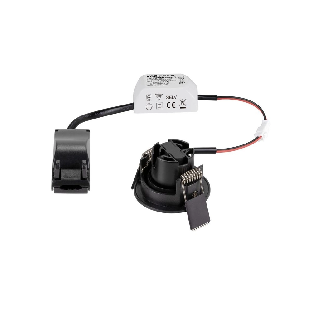 Recessed spotlight New Tria 45 3000K black SLV 4024163303972