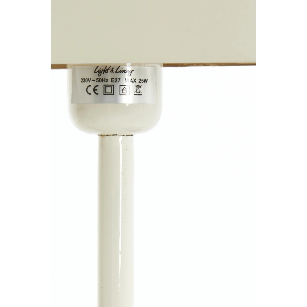 Bedside Lamp Elenie 25x13cm - gloss cream Light & Living 8717807818845