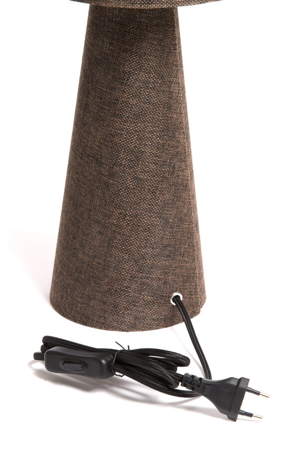 Brown table lamp Micky Ø 20cm Light & Living 8717807761134