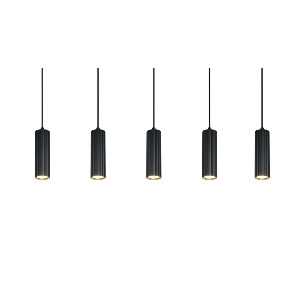 5-light pendant lamp Soka black Trio 4017807658538