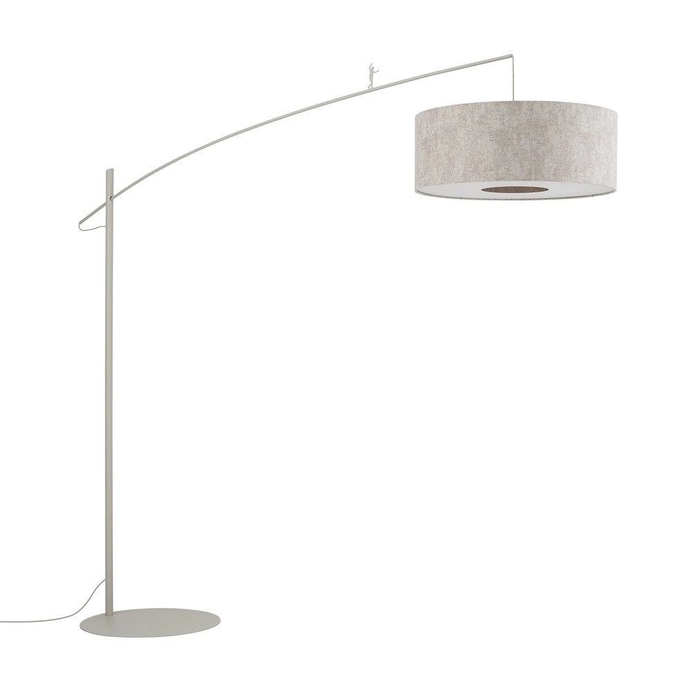 Floor lamp Poise sand brown Ø 65cm