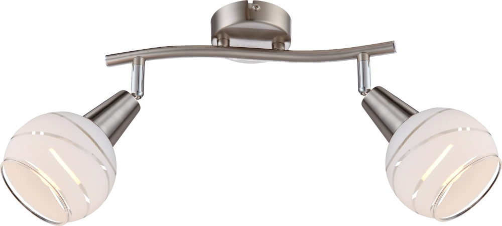 Ceiling lamp Elliott 2-light nickel