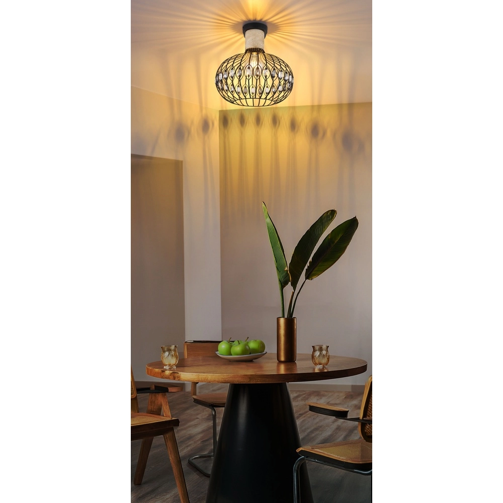 Ceiling lamp Dorthy Country Black Globo 9007371575060