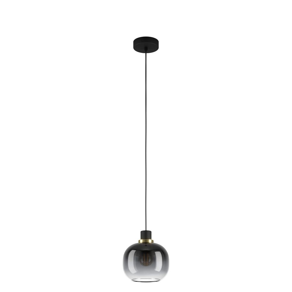 Glass pendant lamp Oilella Ø 19cm - smoke glass