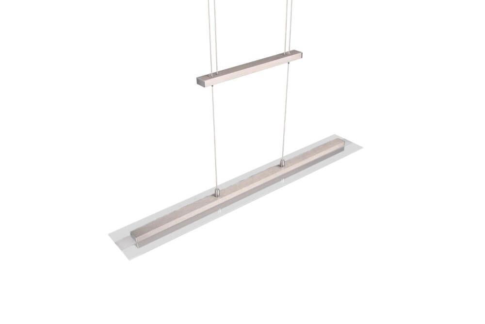 Glass pendant lamp Milos nickel Trio 4017807588262
