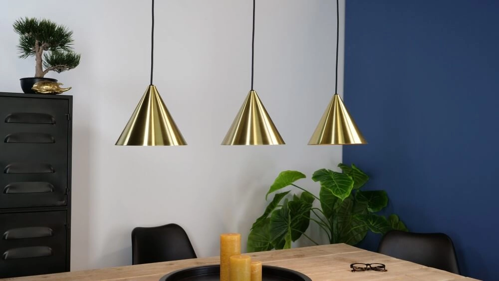 Dining table hanging lamp Narices gold Eglo 9002759995928