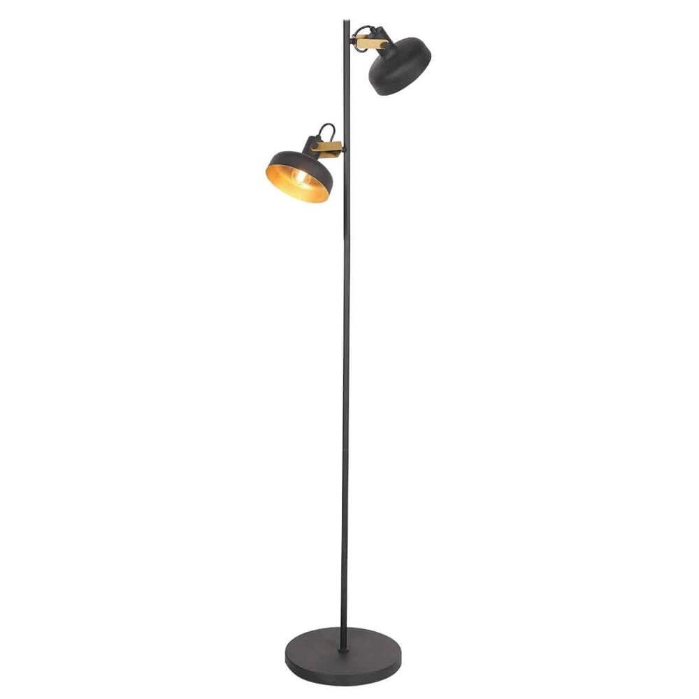 Floor lamp Prato black with gold