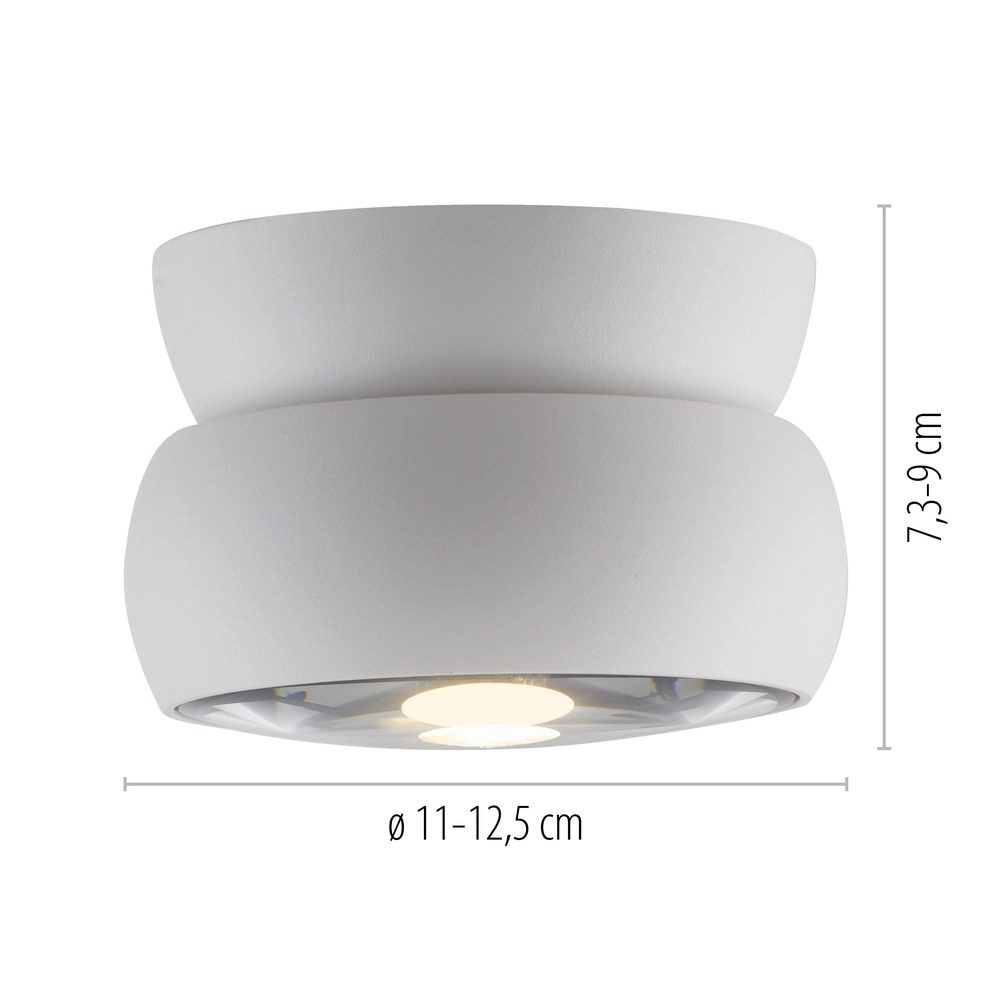 White surface-mounted spotlight Pure Move Ø 11cm - Led Paul Neuhaus 4012248395738