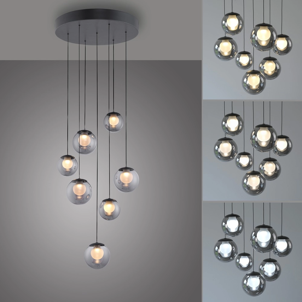7-light pendant lamp Pure Popup mystic grey Paul Neuhaus 4012248396674
