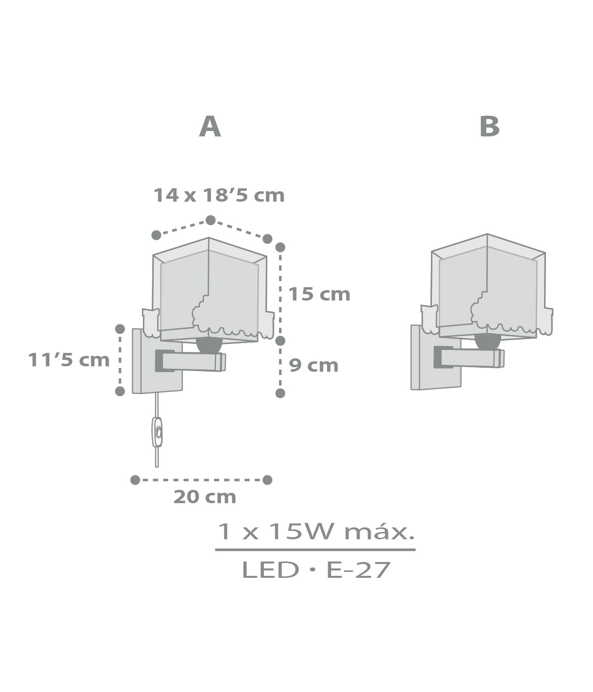 Wall lamp Night Train Grey glow in the dark Dalber 8420406635392