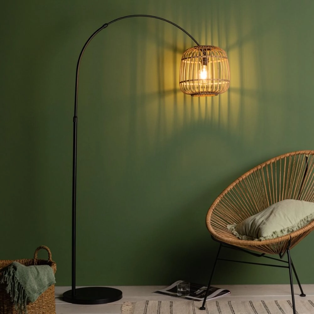 Rattan arc lamp Nikka 171cm Brilliant 4004353402272