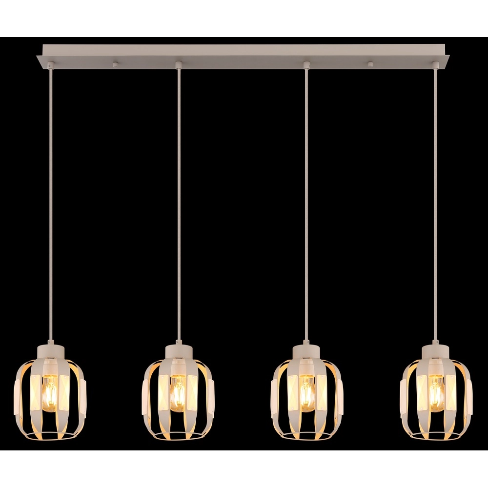 Dining room pendant lamp Arlen 4-light sand brown Globo 9007371580569