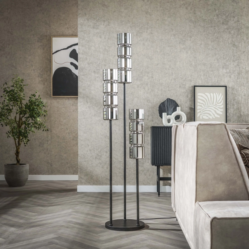 Cylinder floor lamp Cylinder 105cm - black Lyora 8716803511958