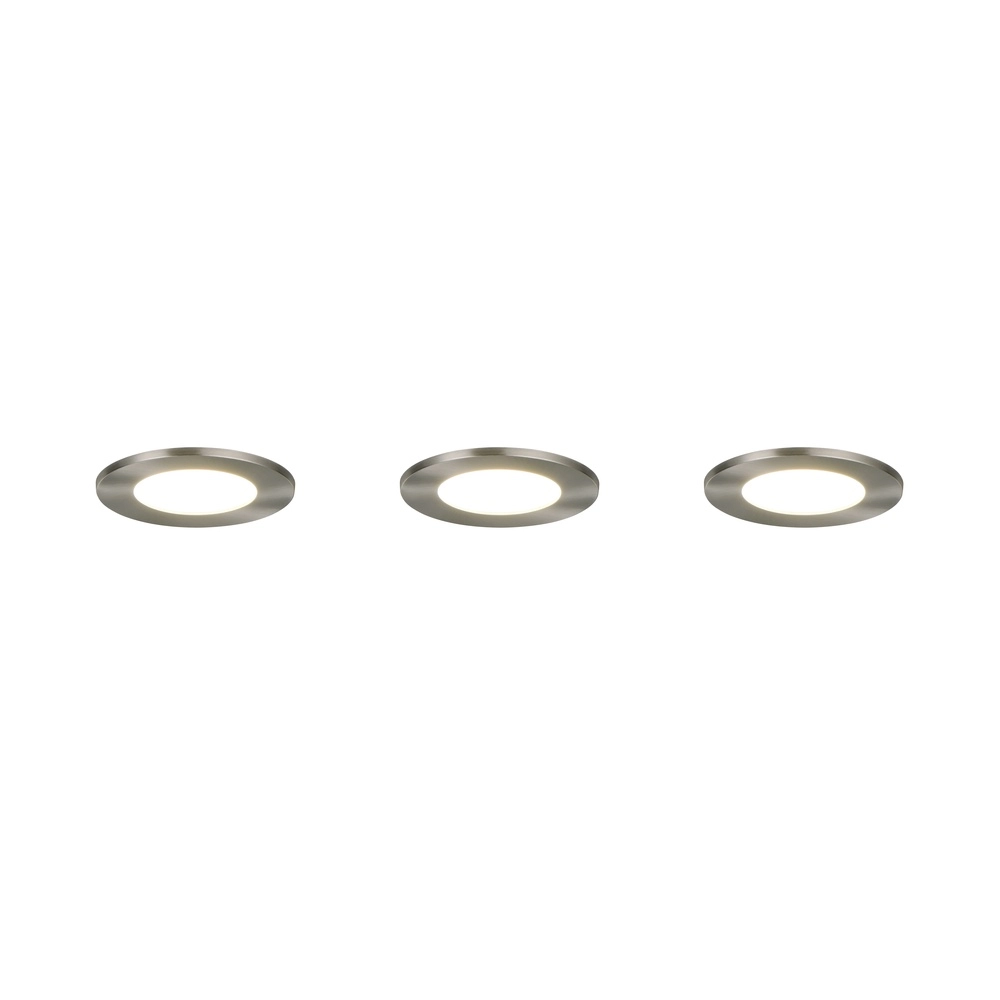 Set of 3 recessed spotlights Himal nickel IP65 Trio 4017807663808