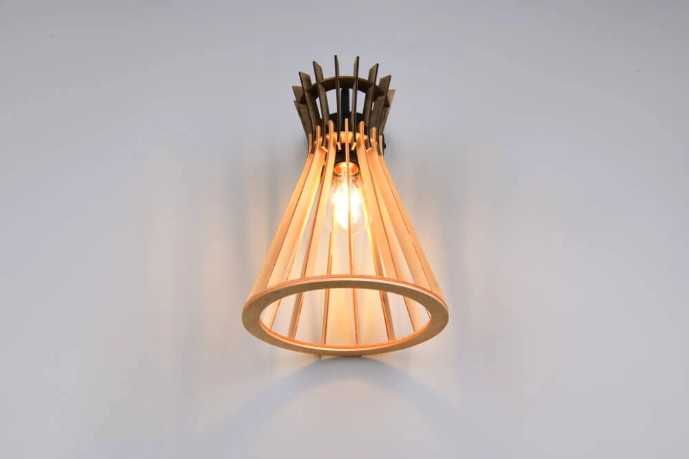 Design pendant lamp Alice wood Trio 4017807637366