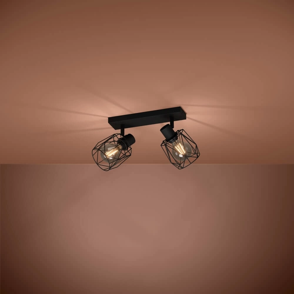 2-light ceiling lamp Tossino black Stars of Light 9008606221080