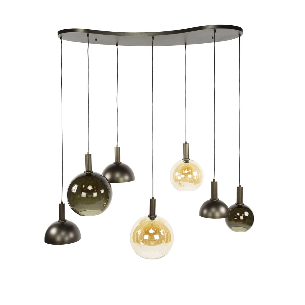 Pendant lamp Cluster with mixed hoods Lyora 8716803511750
