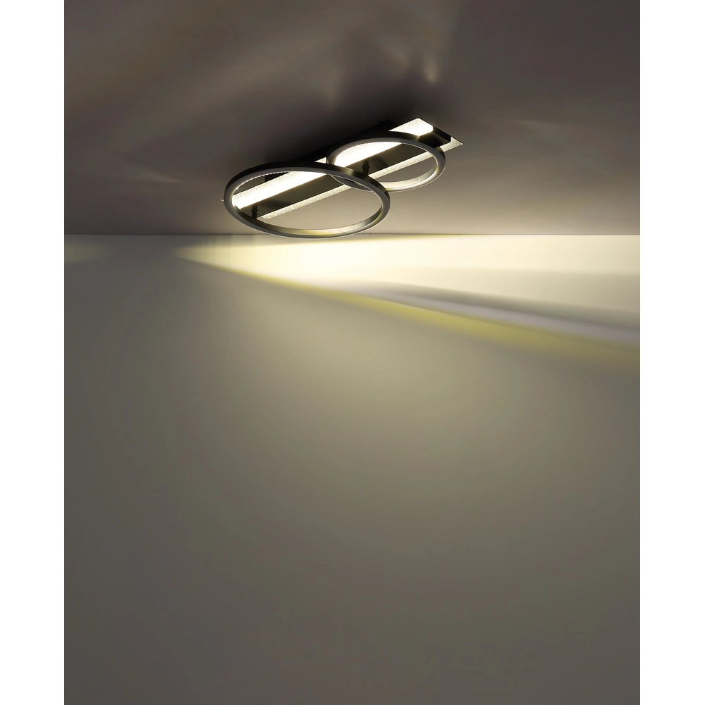 Black ceiling lamp Norberto 2 rings Globo 9007371566839