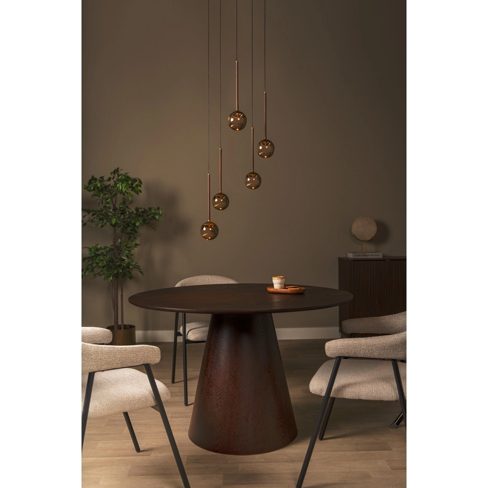Design pendant lamp Calina 5-light with amber spheres Premium by Lucide 5411212242150