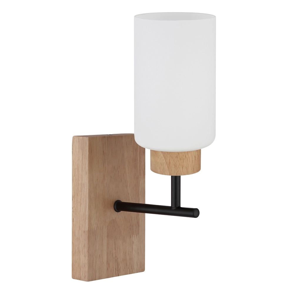 Wall light Rowena wood with black Globo 9007371586981