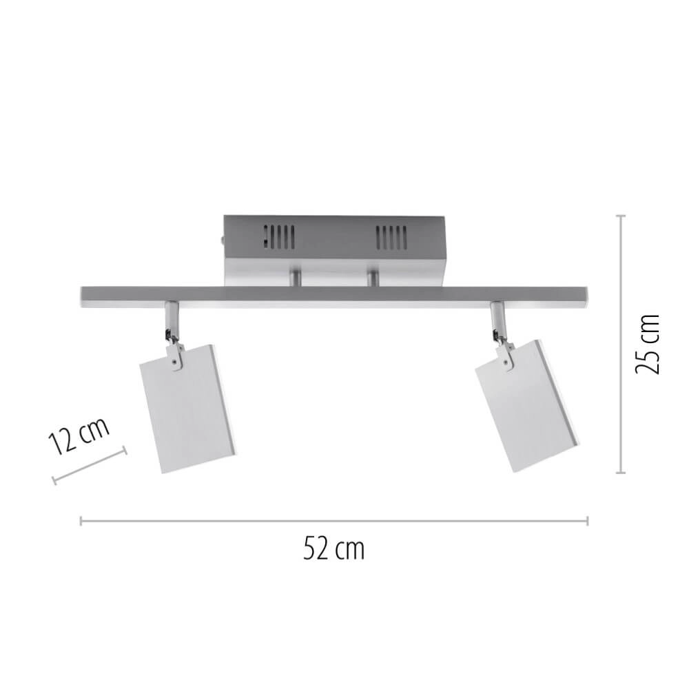 Ceiling lamp Pure Mira 2-light aluminum Paul Neuhaus 4012248358863