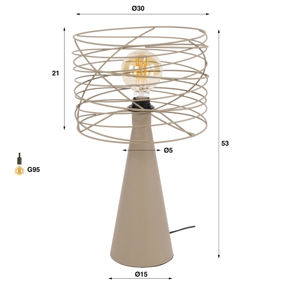Sand table lamp Curl with wire cap Lyora 8716803512504