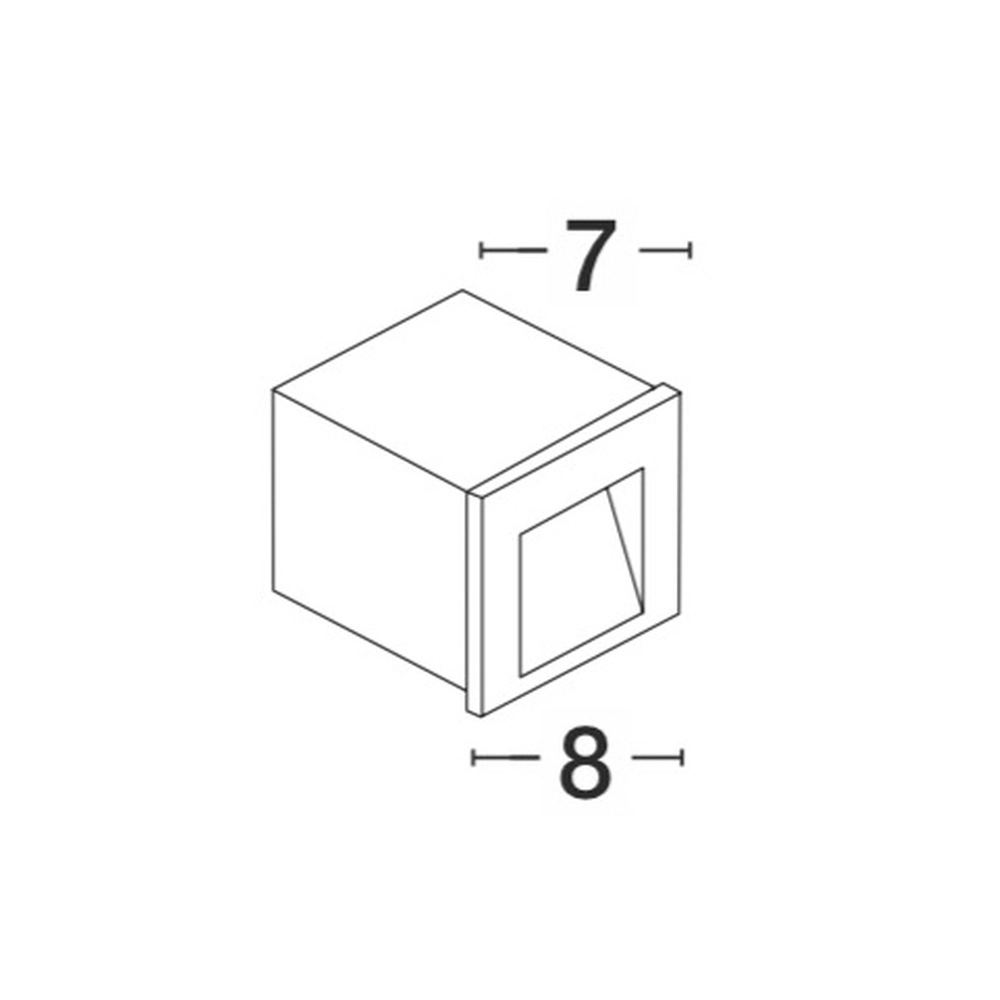 Recessed light Krypton Square White 8cm Lyora 5212017409324