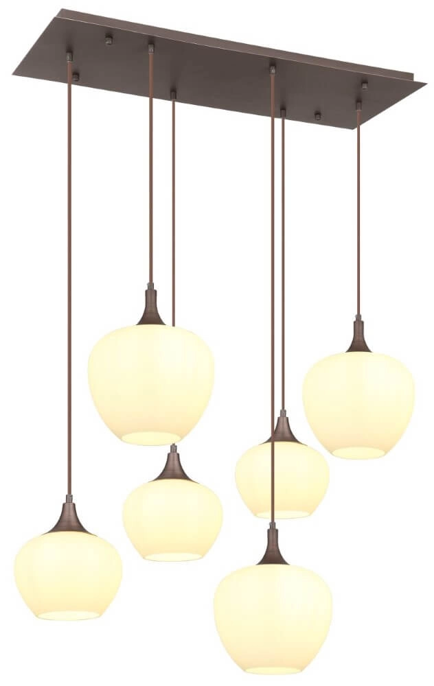 Brown pendant lamp Maxy 6-light