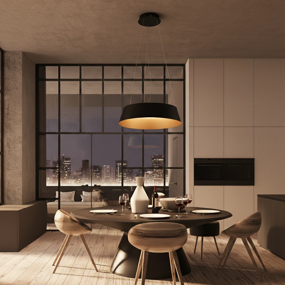 Pendant lamp Alba black Ø 42cm