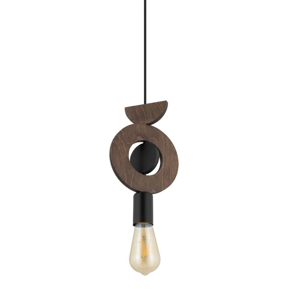 Design pendant lamp Drops Wood D 1-light wood Lyora 5903139111768