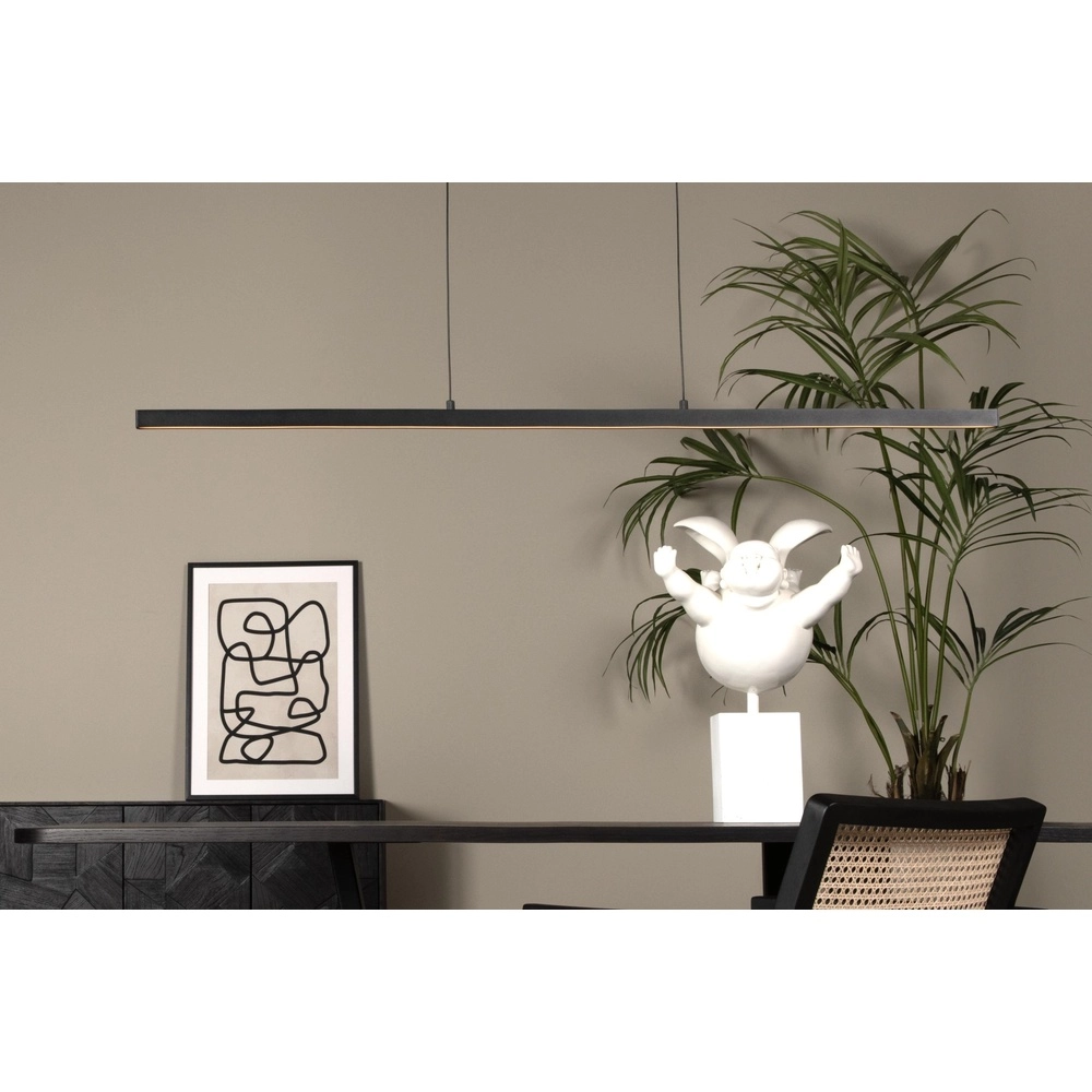 Sleek pendant lamp Sigma black 147.7cm