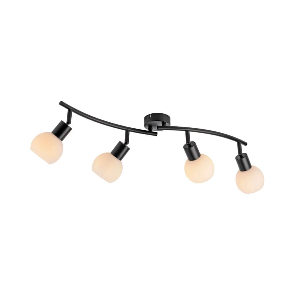 Black ceiling lamp Loki 4-light Just Light 4043689000790