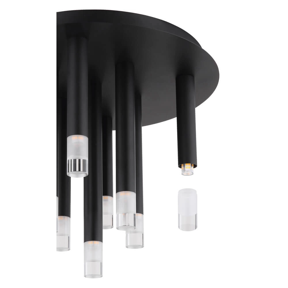 Design ceiling lamp Ryan 9-light black Globo 9007371484058