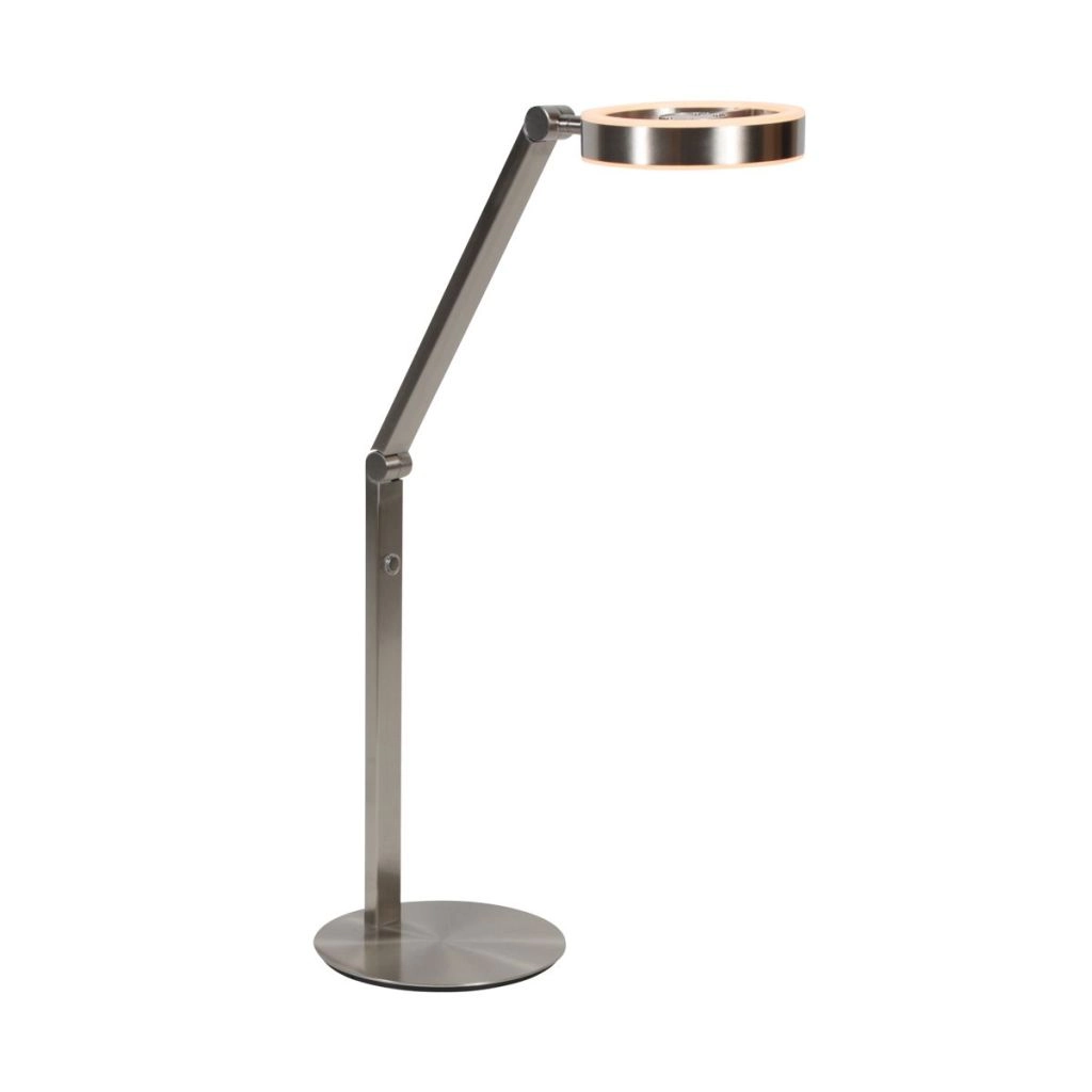 Design table lamp Ringlux brushed metal