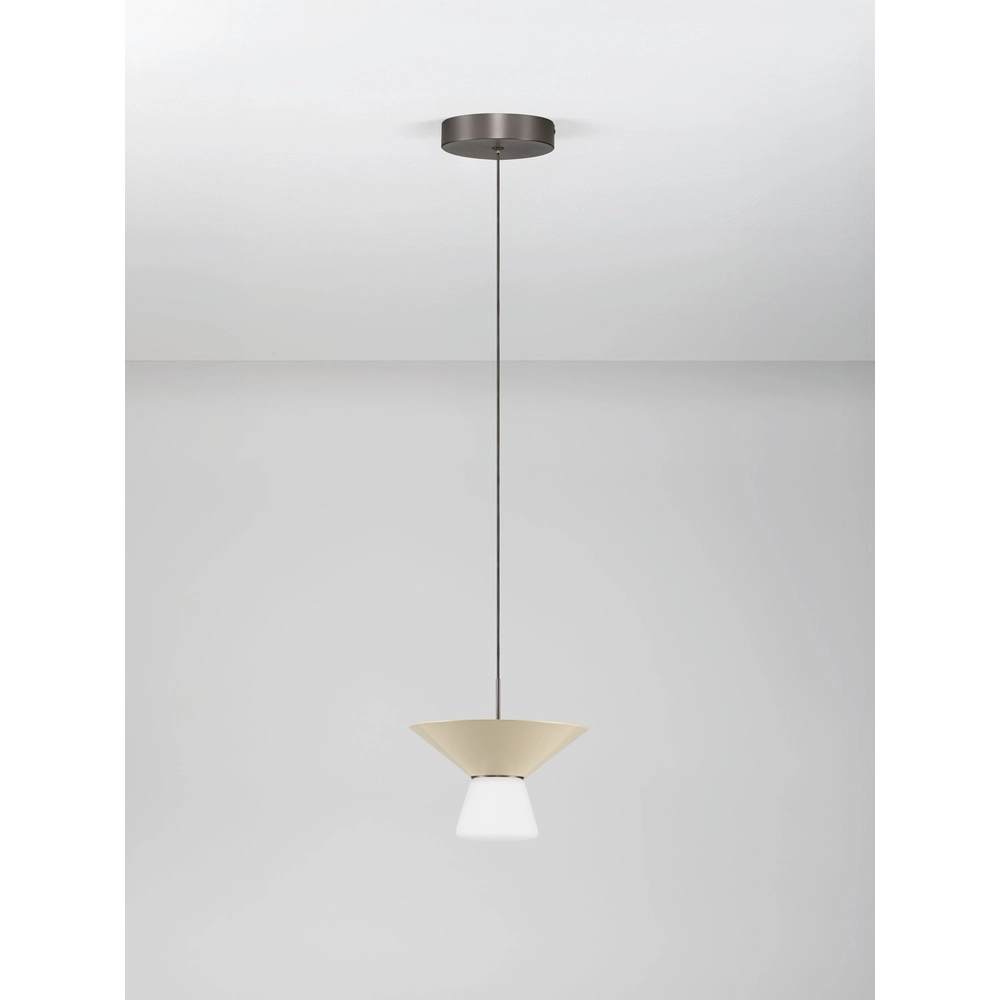 Design pendant lamp Baris white with grey Ø 22cm Lyora 5212017495273