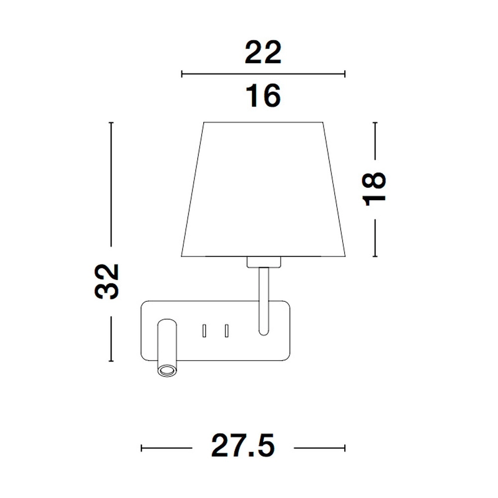 Wall lamp Savona black with white hood Lyora 5212017430175