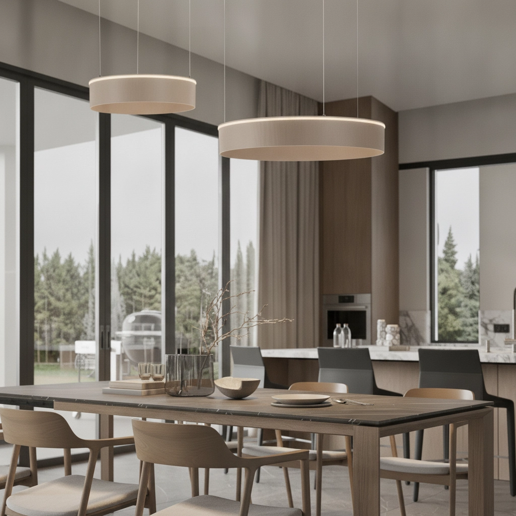 Modern pendant lamp Olivia Double sand brown