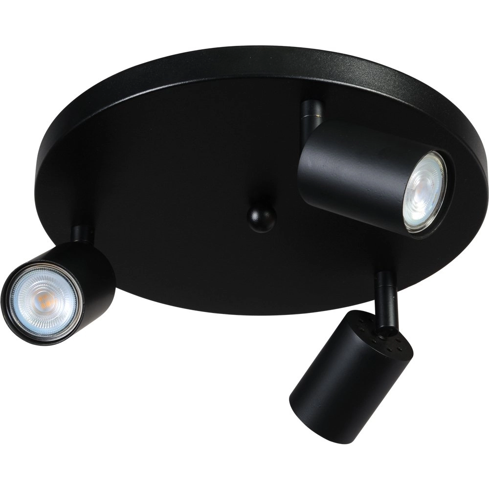 Black ceiling lamp Bounce with spotlights
