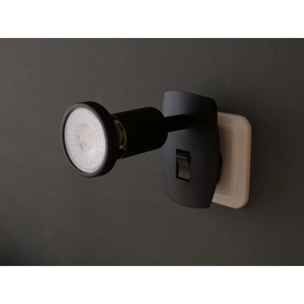 Plug wall lamp Parrini Switch - Black Eglo 9002759316440
