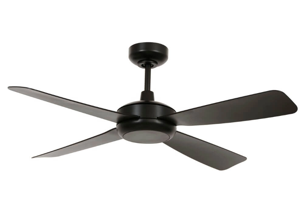 Ceiling fan with light Slipstream Ø 107cm black