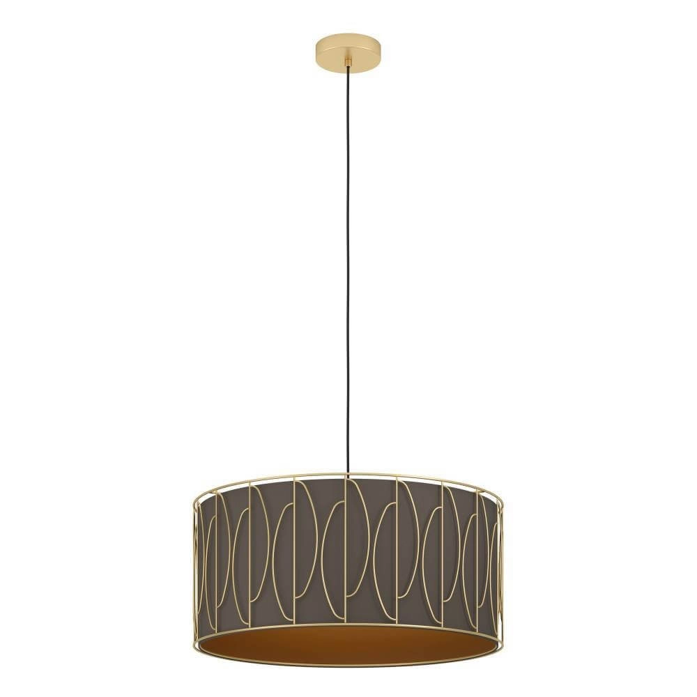 Modern hanging lamp Corojal cappuccino with gold