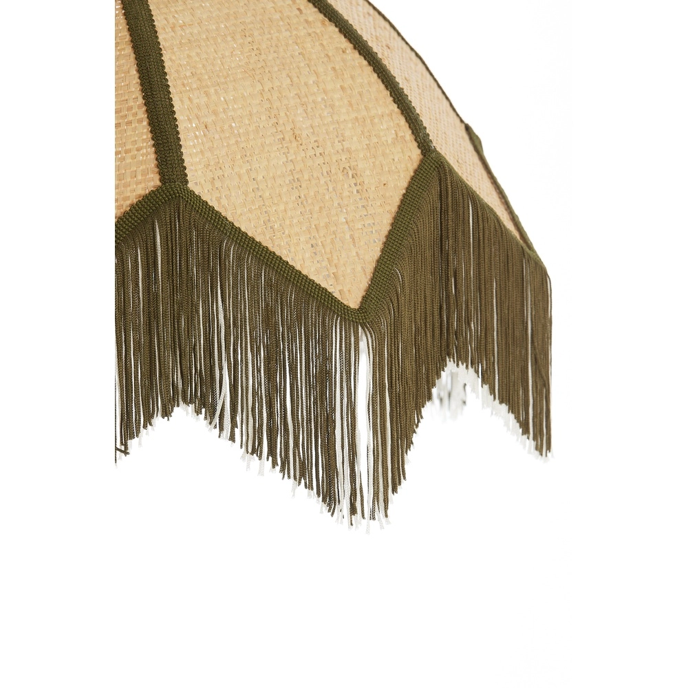 Ø 55cm pendant lamp Sulina raffia with greenery Light & Living 8717807762414