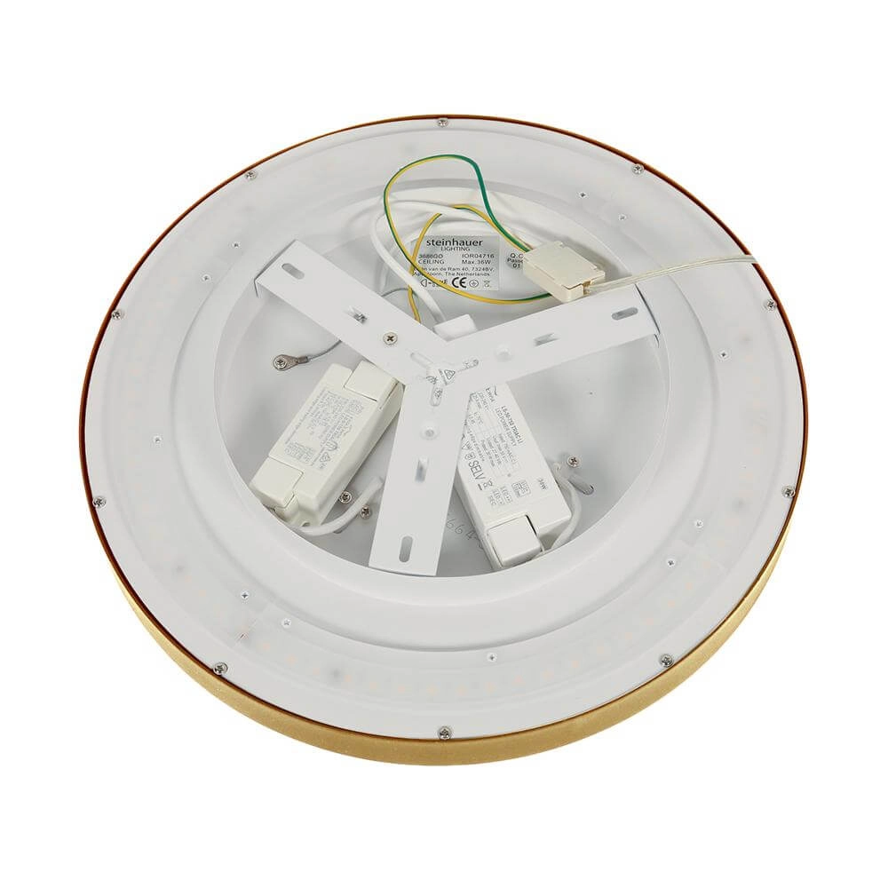 Sleek ceiling lamp Flady gold Ø 50cm Steinhauer 8712746171853