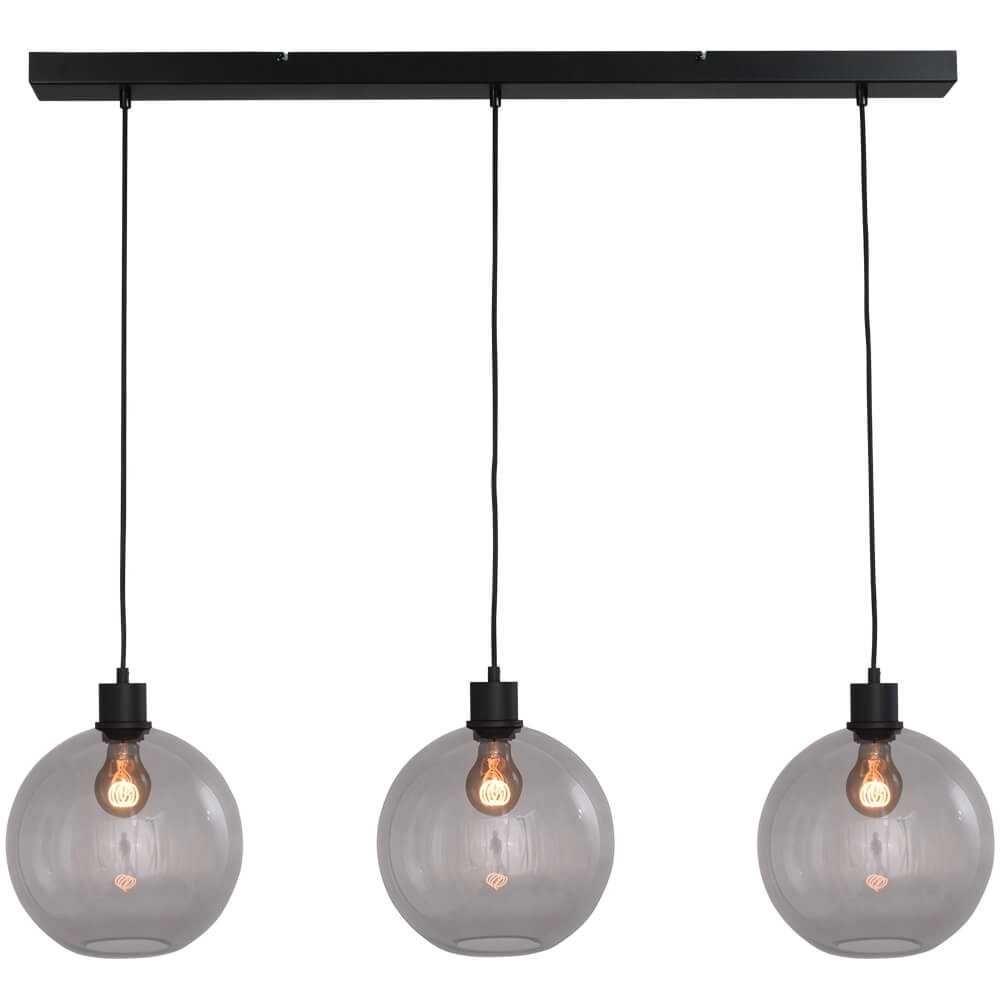 Hanging lamp Lazise 3x Ø 25cm black