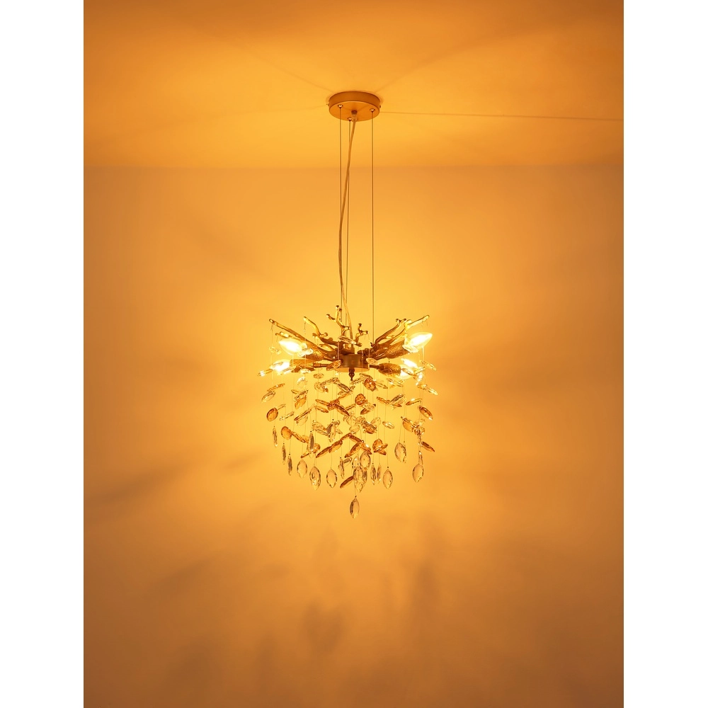Pendant lamp Queena gold Ø 40cm Globo 9007371525676