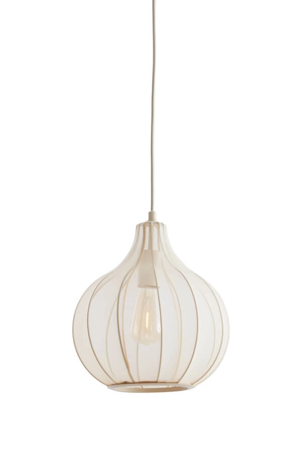 Cream pendant lamp Elati Ø 29cm japandi