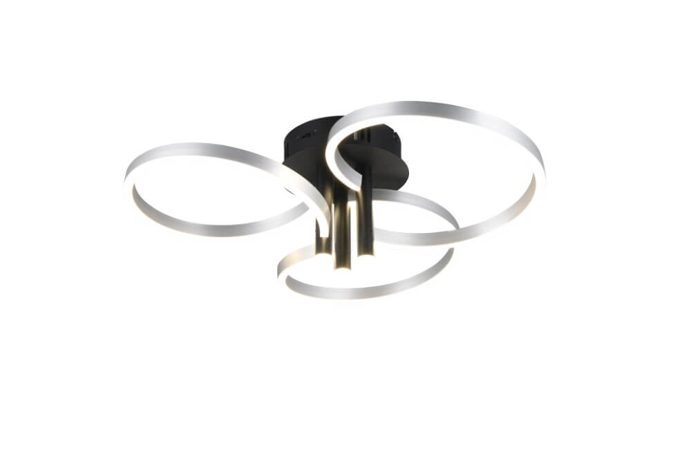 Curled led ceiling light Caruso Stainless steel - Ø 65.5cm Trio 4017807612974