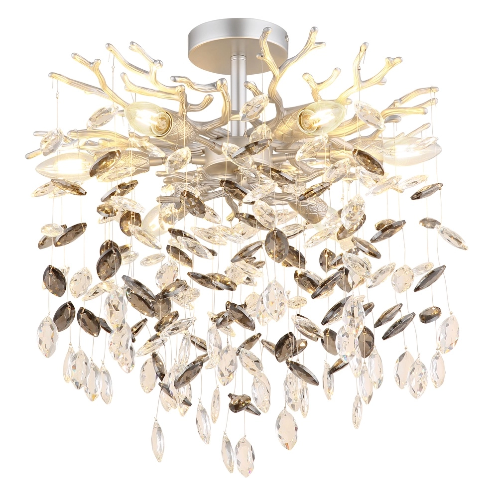 Ceiling lamp Queena silver grey Ø 50cm