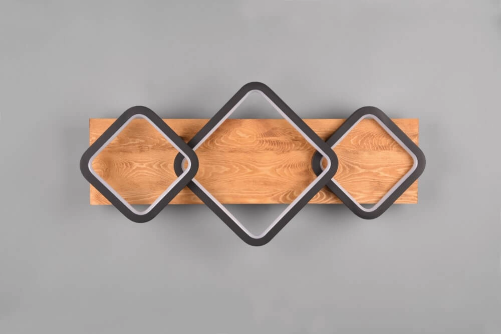 Design ceiling lamp Rama 3800lm - wood with black Trio 4017807577075