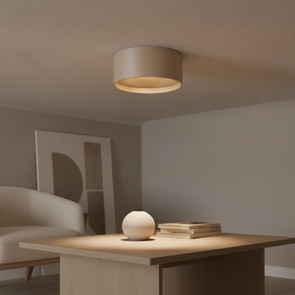 Sleek ceiling lamp Oran Ø 12cm champagne